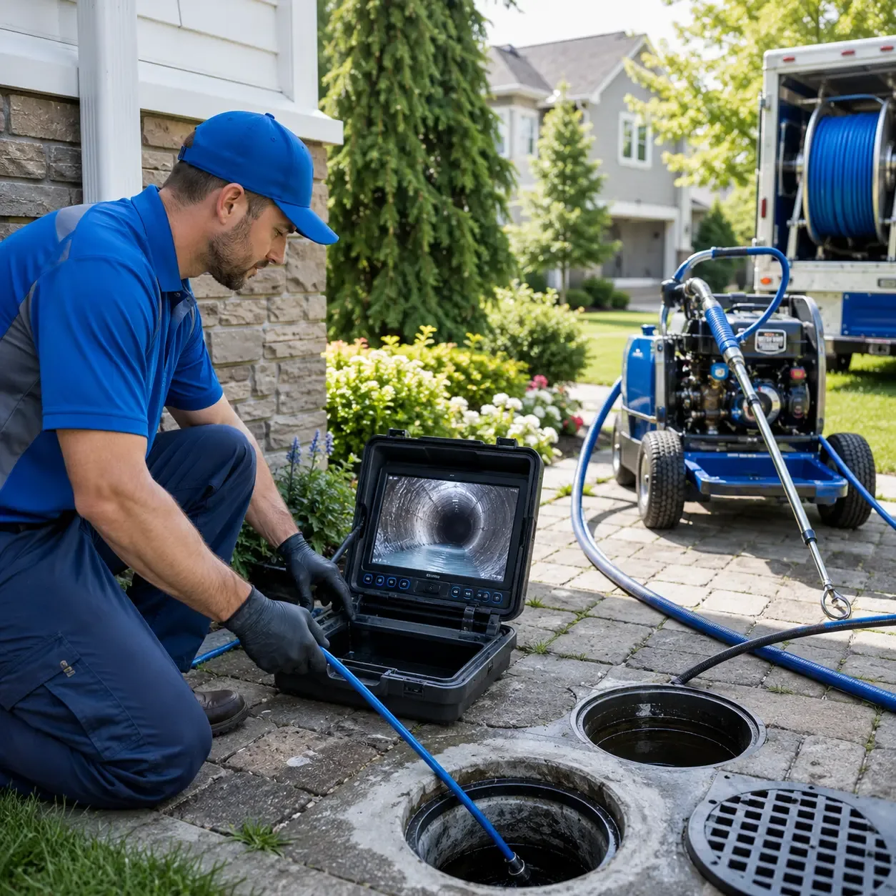 Outdoor drain cleaning professionals serving Grandview, IN